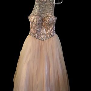 Homecoming/Prom/Special Event rhinestone pink dress